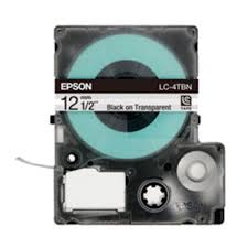 Epson LC-4TBN 12mm Black on Transparent Tape2