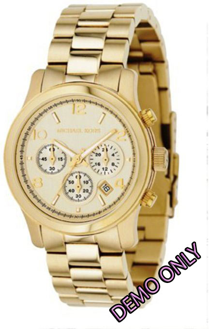 Michael Kors Midsized Chronograph Gold Tone Womens Watch MK50551