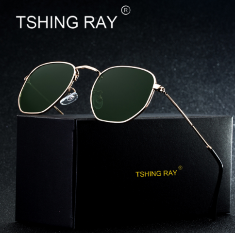 TSHING RAY Hexagonal Polarized Sunglasses1