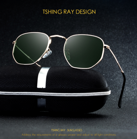 TSHING RAY Hexagonal Polarized Sunglasses2