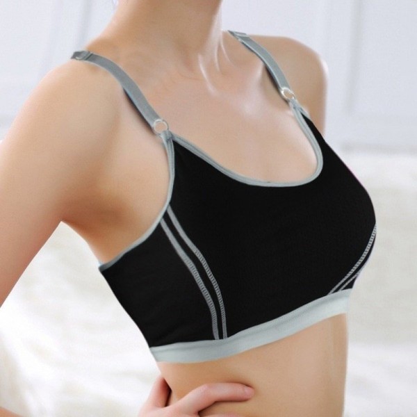 Girls Fitness Keep Fit Athletic Sports Solid Top Bra1