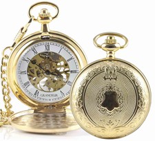 Skeleton Pocket Watch Manual Wind1