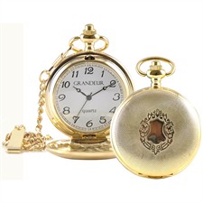 Gold Quartz Pocket Watch1