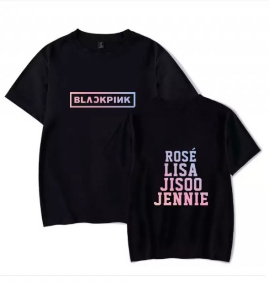 JISOO JENNIE ROSE LISA Casual Street Style Clothes- T-shirt Men Women1